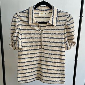 Anthropologie Striped Polo Shirt
